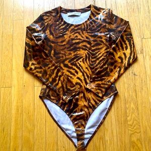 NWOT Adam Pour Eve Snake Print Bodysuit